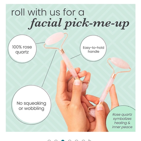 SDARA SKINCARE Rose Quartz Roller - Anti Aging Jade Roller - Picture 3 of 7